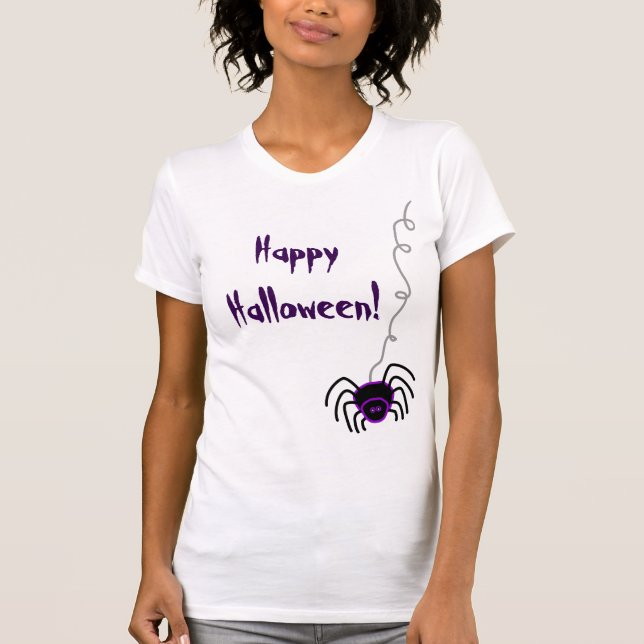 Camiseta Araña del feliz Halloween (Anverso)