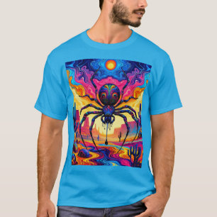 Camiseta Araña gigante en un desierto surrealista