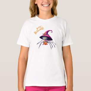 Camiseta Araña/Halloween/otoño/calabaza