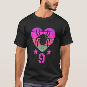 Camiseta Araña infantil Cumpleaños niño de 9 años Chica Spi
