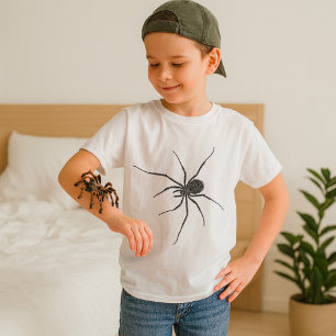 Camiseta Araña Negra de Patas Largas Arácnido Espeluznante
