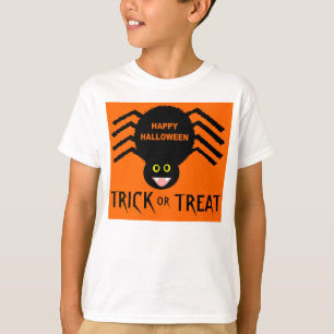 Camiseta Araña negra Halloween niños T Shirt