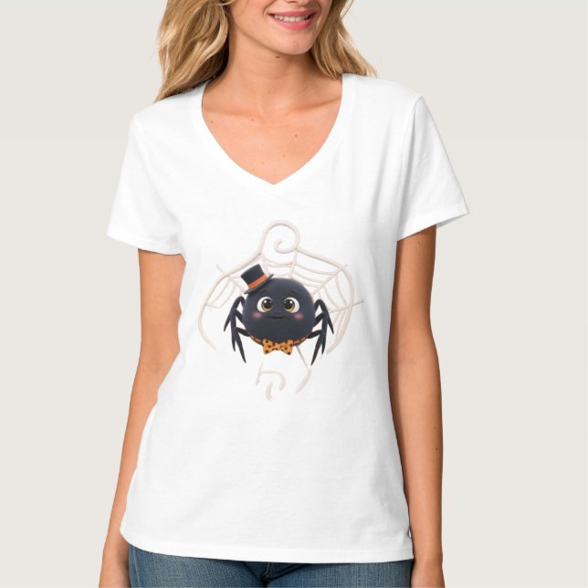 Camiseta Araña Personalizado con sombrero superior (Anverso)