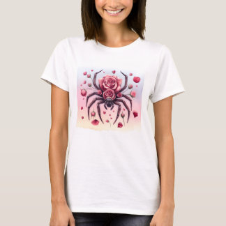 Camiseta Araña Rosa - acuarela