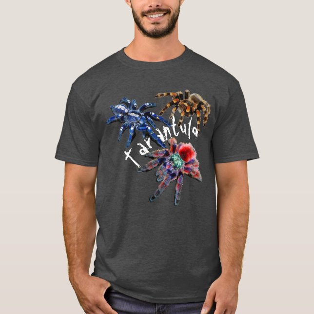 Camiseta Araña tarántula azul/roja/naranja/negra T (Anverso)
