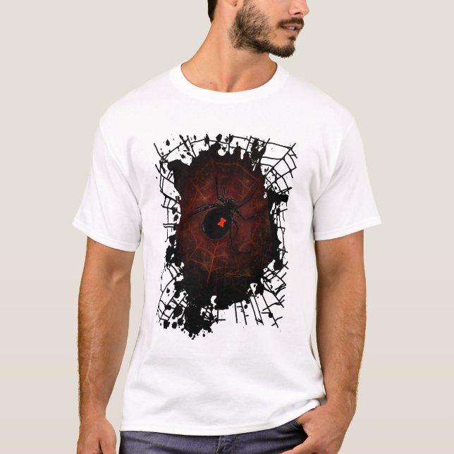 Camiseta Araña Viuda Negra Telaraña Gótico Oscuro Transgres (Anverso)