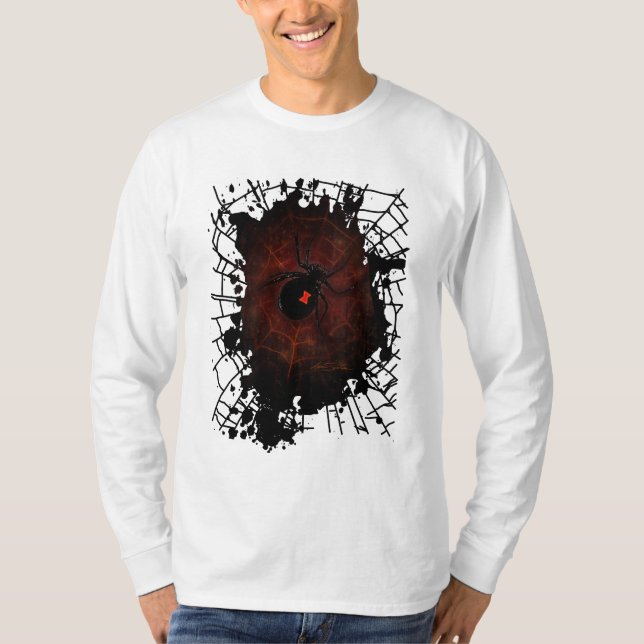 Camiseta Araña Viuda Negra Telaraña Gótico Oscuro Transgres (Anverso)