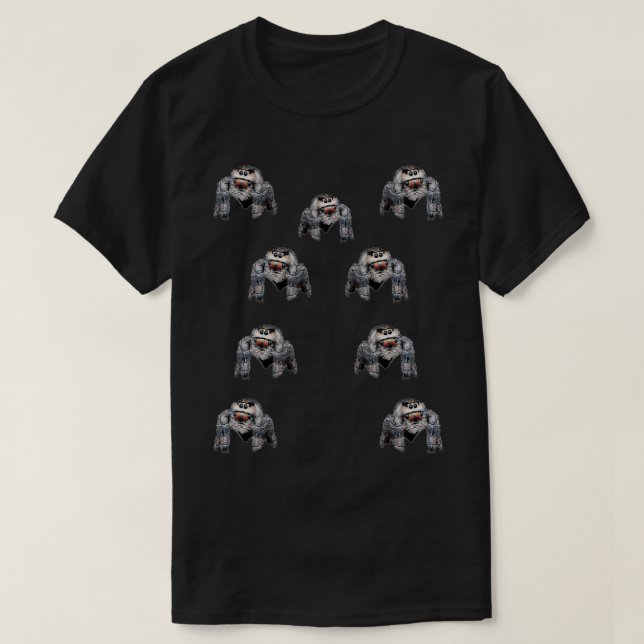 Camiseta Arañas de araña saltando 2 (Diseño del anverso)