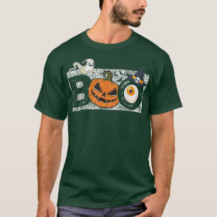 Camiseta Arañas de vómitos de Halloween, fantasma, calabaza