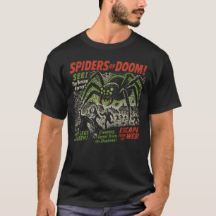 Camiseta Arañas Del Poster De Películas Doom Vintage Hallow