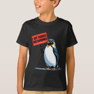 Camiseta Arancel de pingüino divertido juego de palabras Me