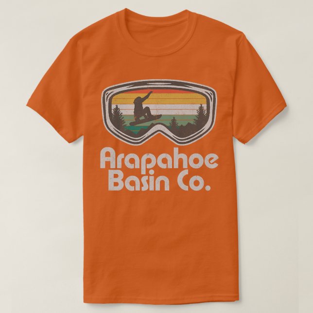 Camiseta Arapahoe Basin Snowboarding Retro Colorado Snowboa (Diseño del anverso)