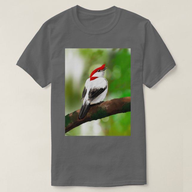 Camiseta Araripe Manakin (Diseño del anverso)