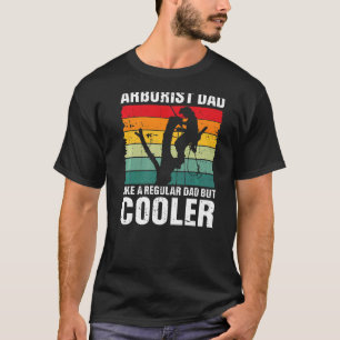 Camiseta Árbitro Arborista Mens Retro Papá Lumberjack Árbol