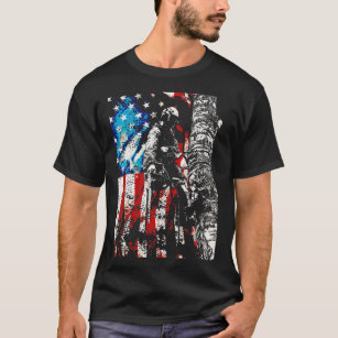 Camiseta Árbitro de árbol masculino de bandera estadouniden