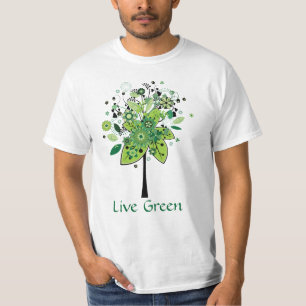 Camiseta Árbol abstracto verde