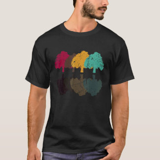 Camiseta Árbol Árboles Estilo Retro Para Senderismo Montaña