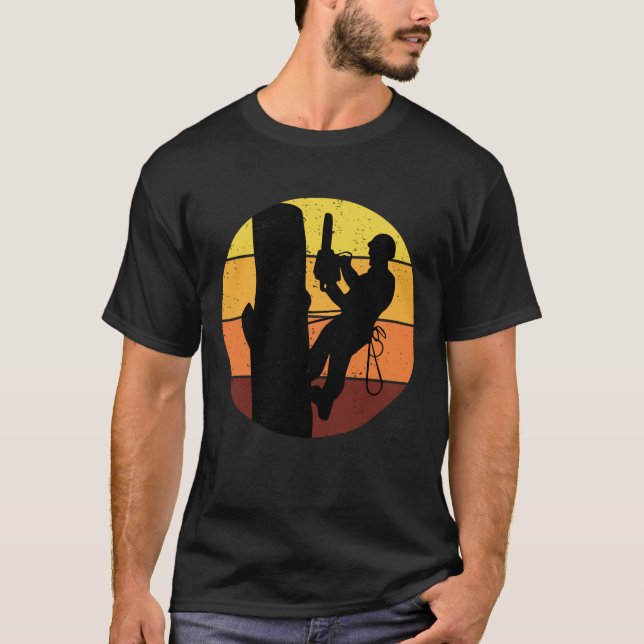 Camiseta Árbol arborista escalador retro vintage (Anverso)