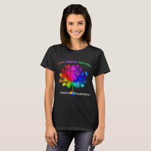 Camiseta Árbol arcoiris de autismo
