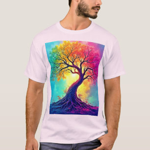 Camiseta Árbol Arcoíris: Raíces de Esperanza Infinita Arte