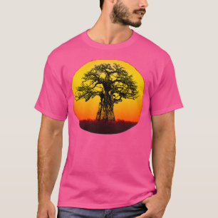 Camiseta Árbol baobab al atardecer para fans de África