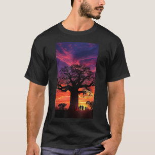 Camiseta Arbol baobab Naturaleza del árbol de sol al aire l