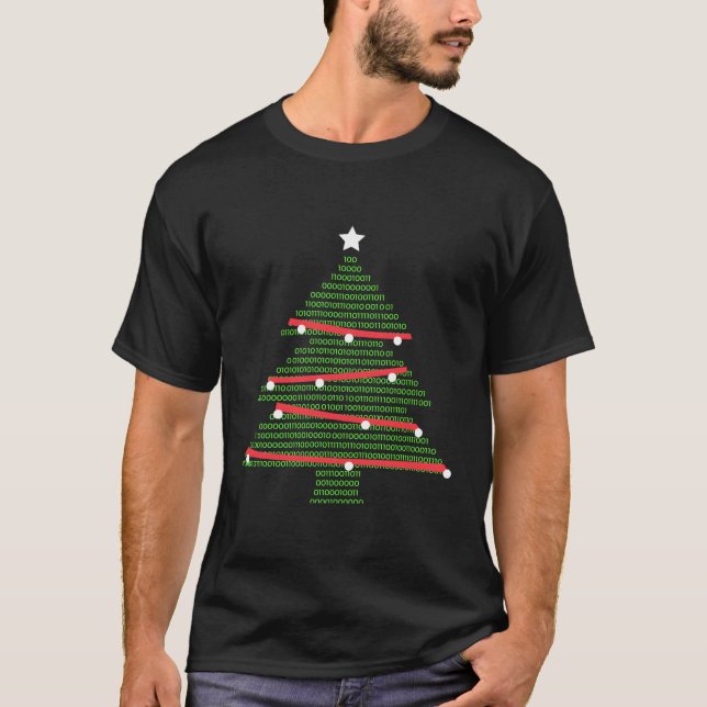 Camiseta Árbol binario para Navidades (Anverso)