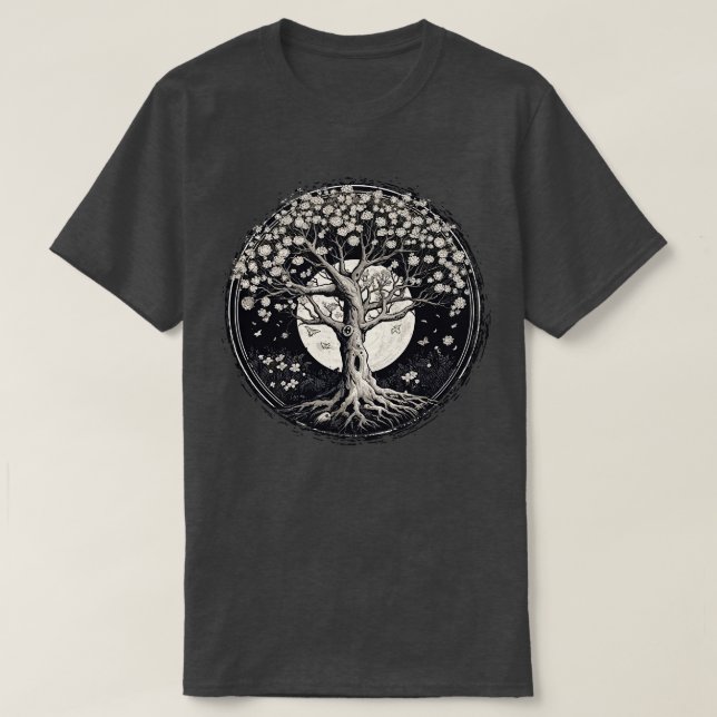 Camiseta Árbol blanco de la vida (Diseño del anverso)