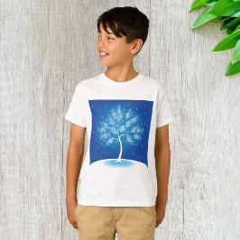Camiseta Árbol blanco en la nieve