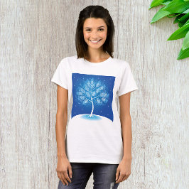 Camiseta Árbol blanco en la nieve