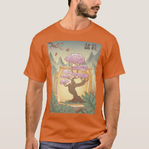 Camiseta Árbol Bonsai Ae árbol japonés de cerezo sakura
