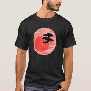 Camiseta Árbol Bonsái Caligrafía Japonesa Jardines Zen Esté