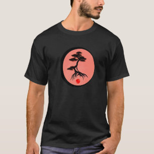 Camiseta Árbol Bonsái Caligrafía Japonesa Zen Naturaleza Mi