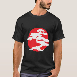 Camiseta Árbol Bonsai Con Sol Rojo Karate Japonés