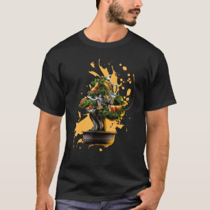 Camiseta Árbol Bonsai Japonés Con Pizza Taco