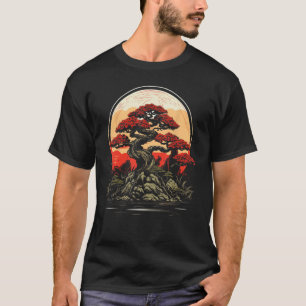Camiseta Árbol Bonsái Jardín Zen Japonés Arte Gráfico Japón