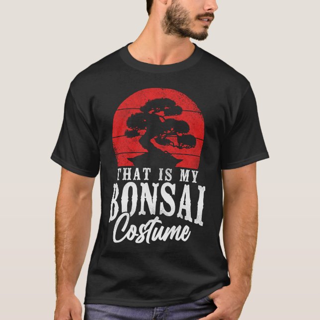 Camiseta Árbol bonsai que es mi disfraz bonsai Halloween (Anverso)