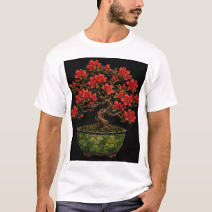 Camiseta árbol bonsái rojo