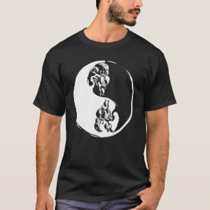 Camiseta Árbol Bonsái Ying Yang Retro Jardín Planta Budista