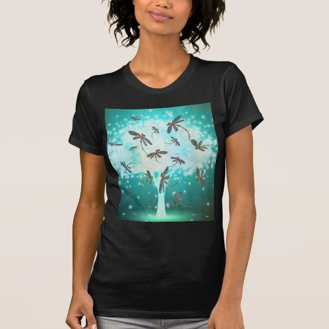 Camiseta Árbol brillante de libélula (Anverso)