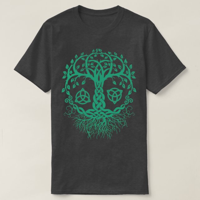 CAMISETA ÁRBOL CÉLTICO DE LA VIDA PAGAN VIVIENDO CELTIC Y D (Diseño del anverso)