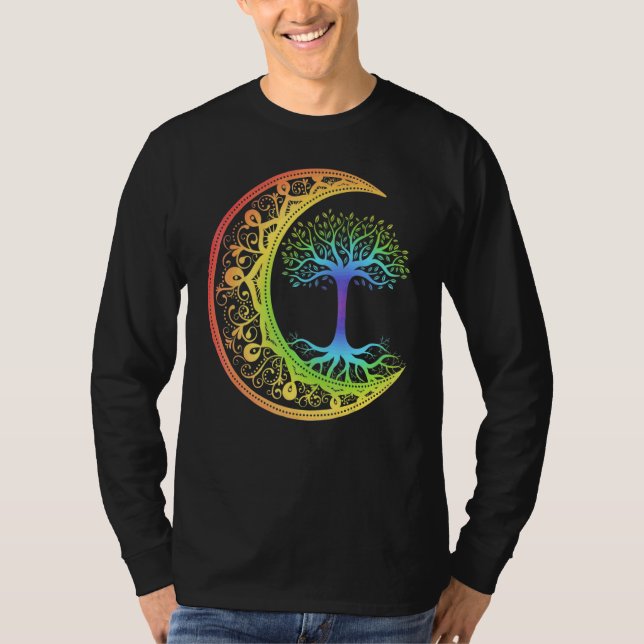 Camiseta Árbol Chakra De La Vida Mandala Zen Símbolo De Yog (Anverso)