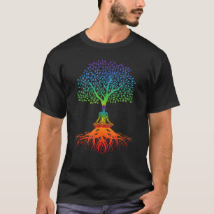 Camiseta Árbol Chakra Sánscrito Espiritual Vida Yoga Medita