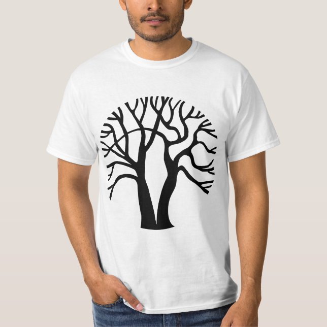 Camiseta Árbol circular - Negro (Anverso)