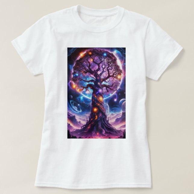 Camiseta Árbol colorido (Diseño del anverso)