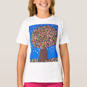 Camiseta Árbol colorido abstracto