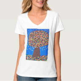 Camiseta Árbol colorido abstracto