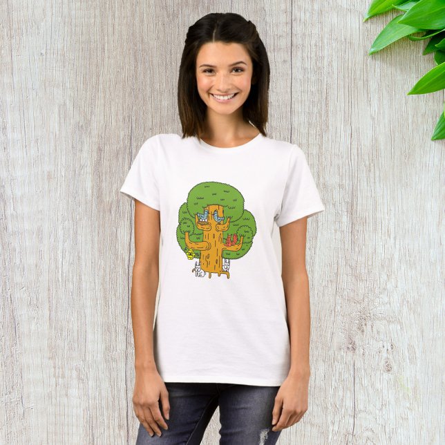Camiseta Árbol con animales forestales adornan la naturalez (Subido por el creador)