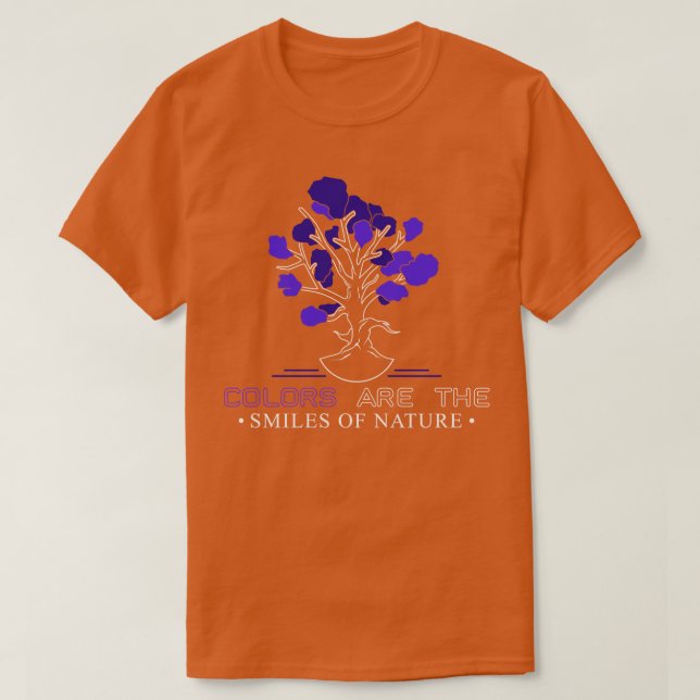 Camiseta Árbol con flores azules (Diseño del anverso)