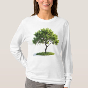 Camiseta Árbol con ramas delgadas y hojas verdes
